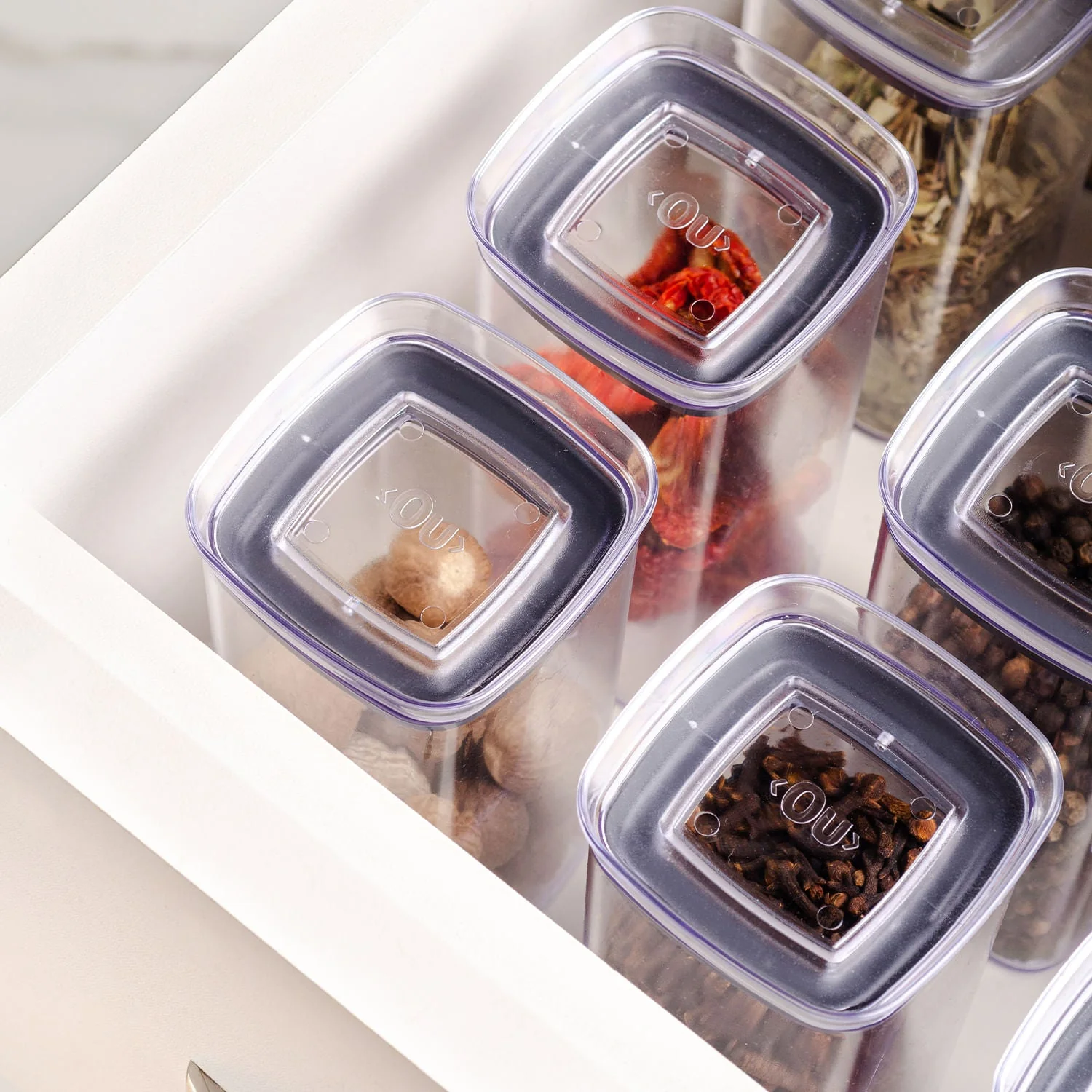 Pote hermético organizador Ou 340ml Linha Block