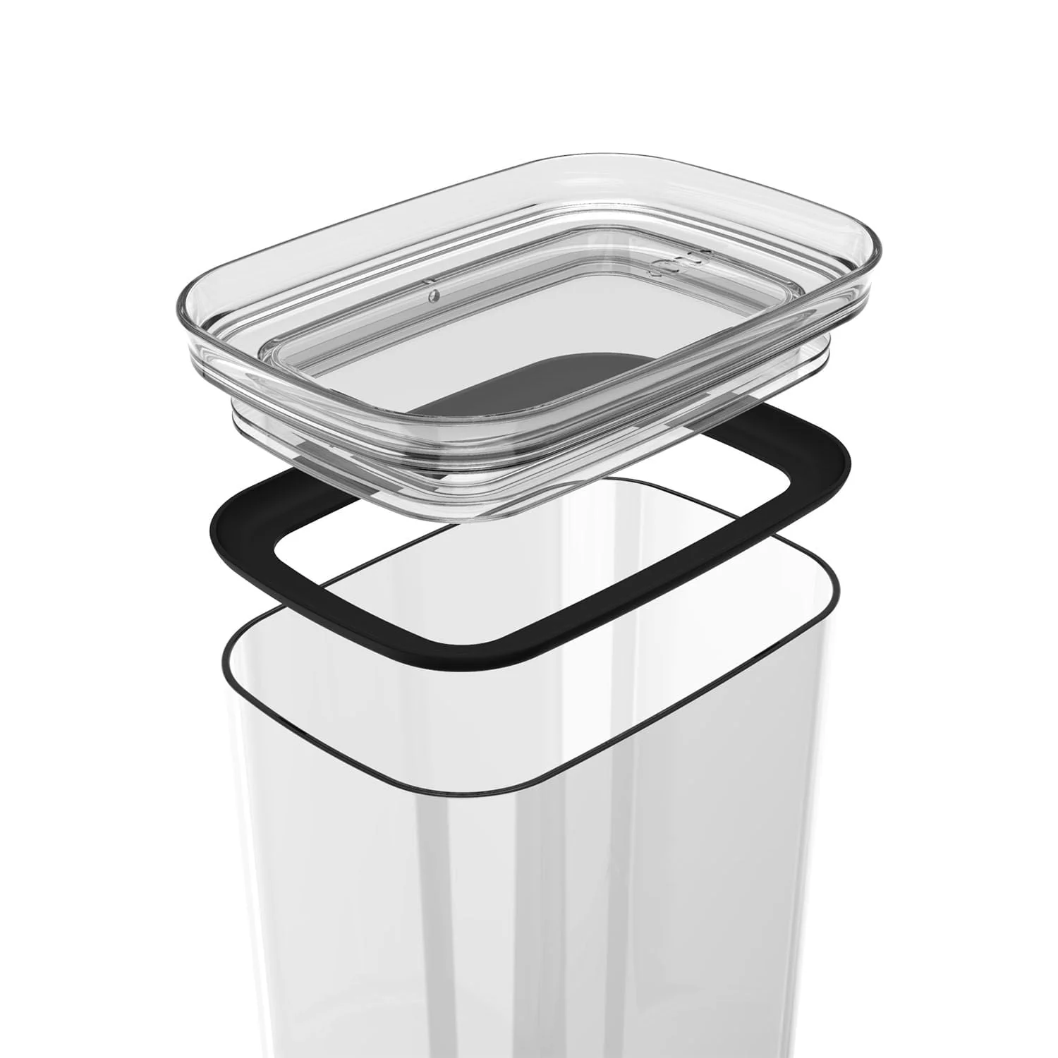 Pote hermético organizador retangular Ou 1,5L Linha Block