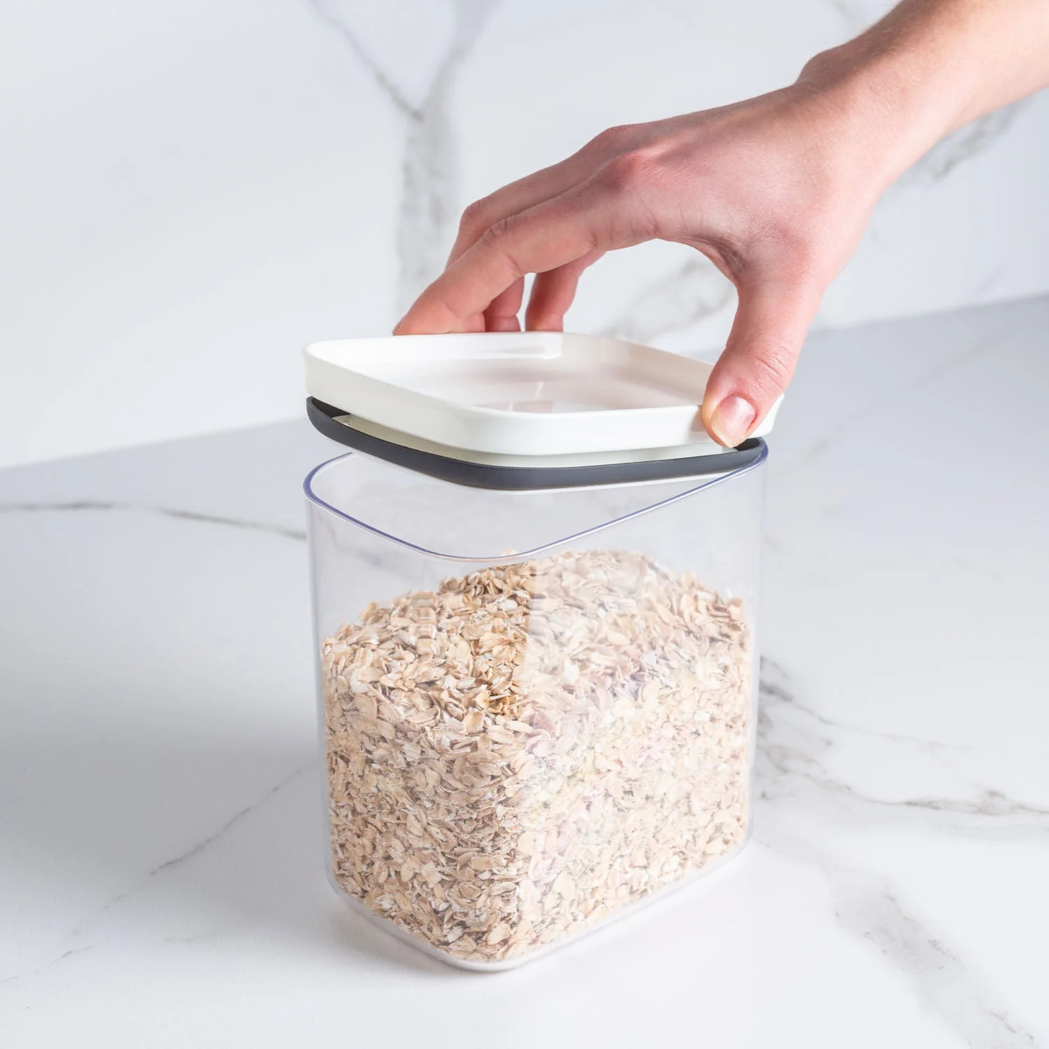 Pote hermético organizador retangular Ou 1,5L Linha Block
