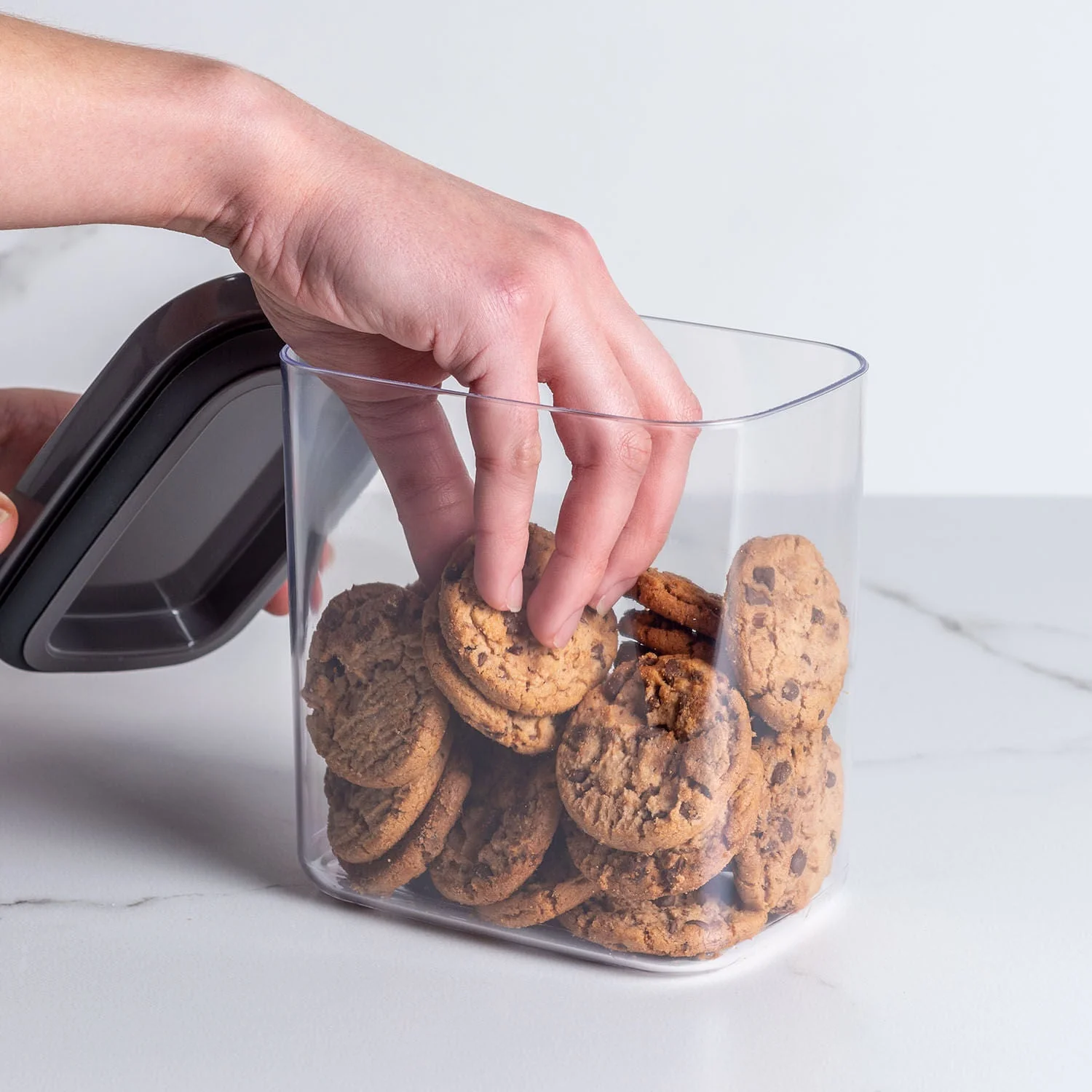 Pote hermético organizador retangular Ou 1,5L Linha Block
