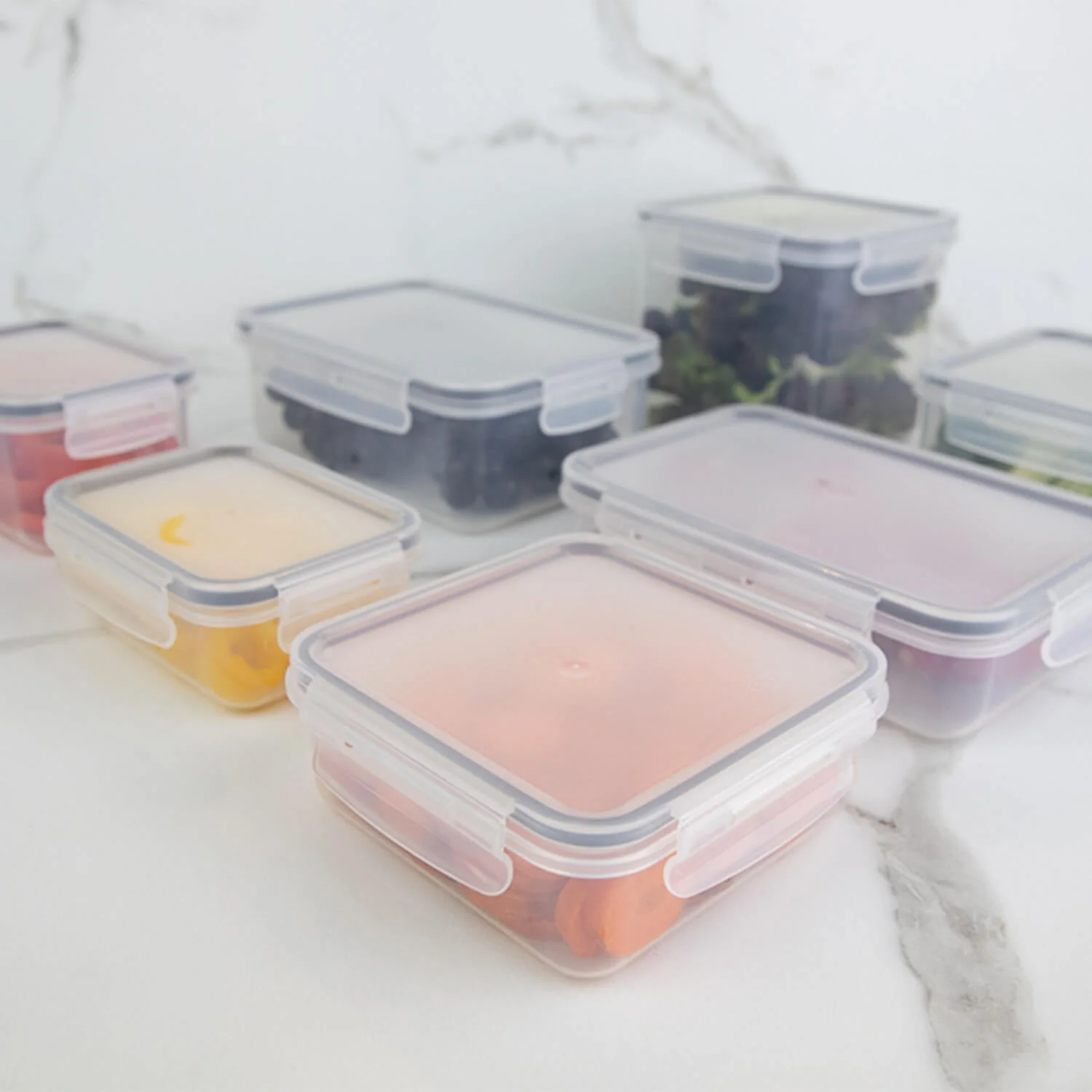 Pote organizador de geladeira retangular Ou 560ml Linha Click