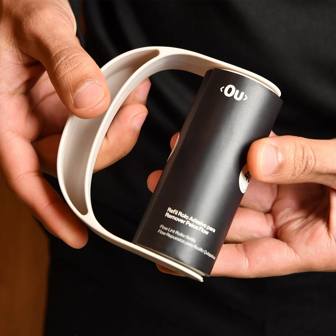 Rolo Adesivo Para Remover Pelos com Refil Ou Linha Flow